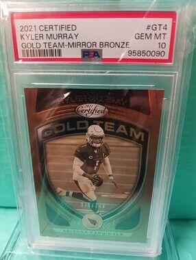 2021 Certified Kyler Murray Gold Team Mirror Bronze Rookie Card PSA GEM MINT 10